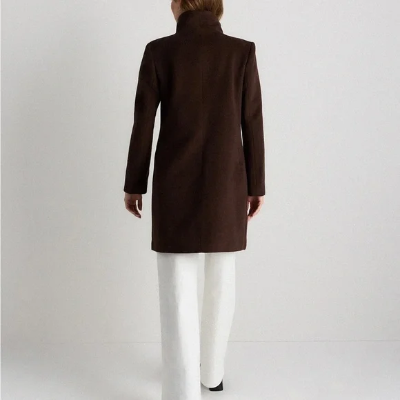 Quince Dark Brown Women's Trench Coat - Picture 8 of 9